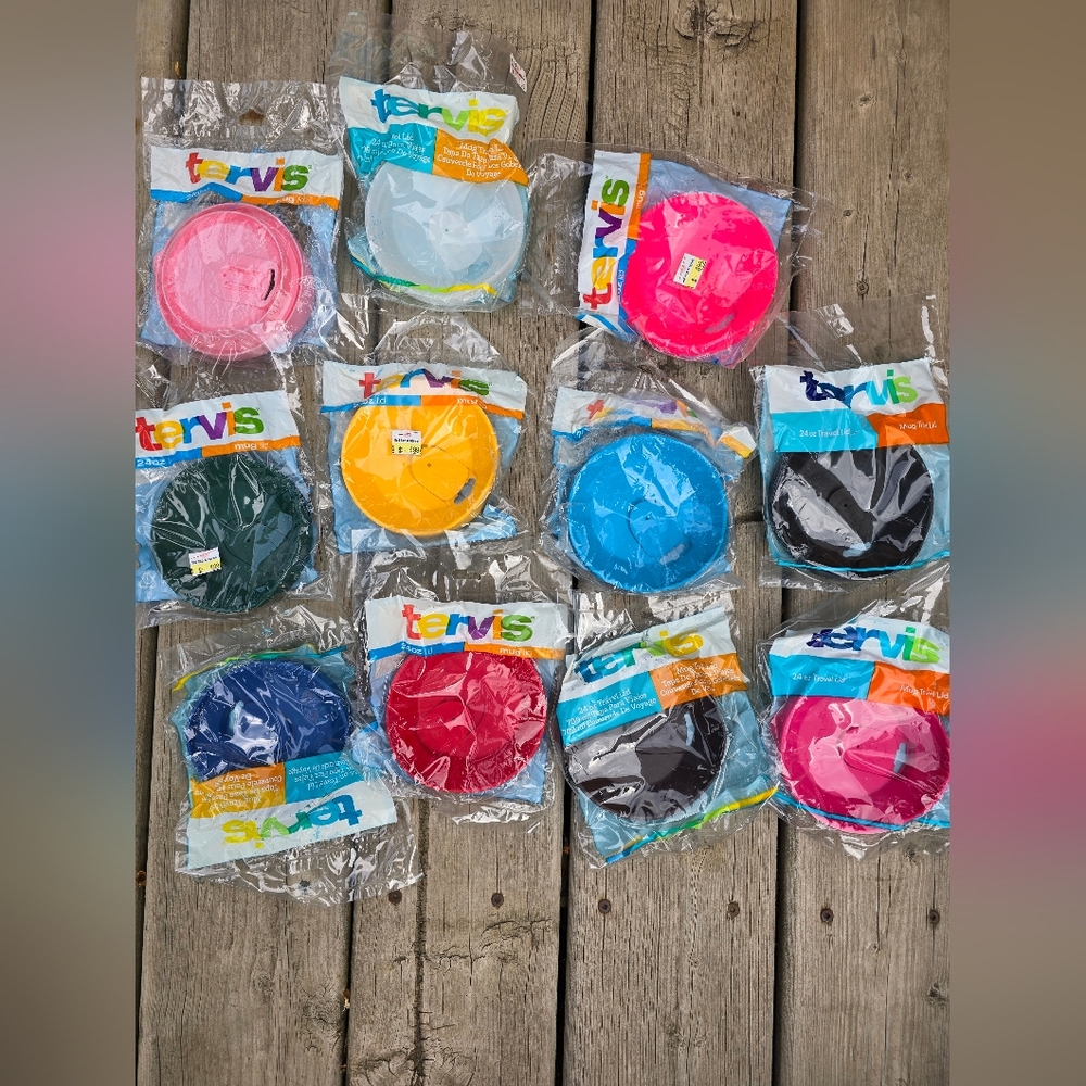 11 Tervis Multicolor Travel Lids 24oz